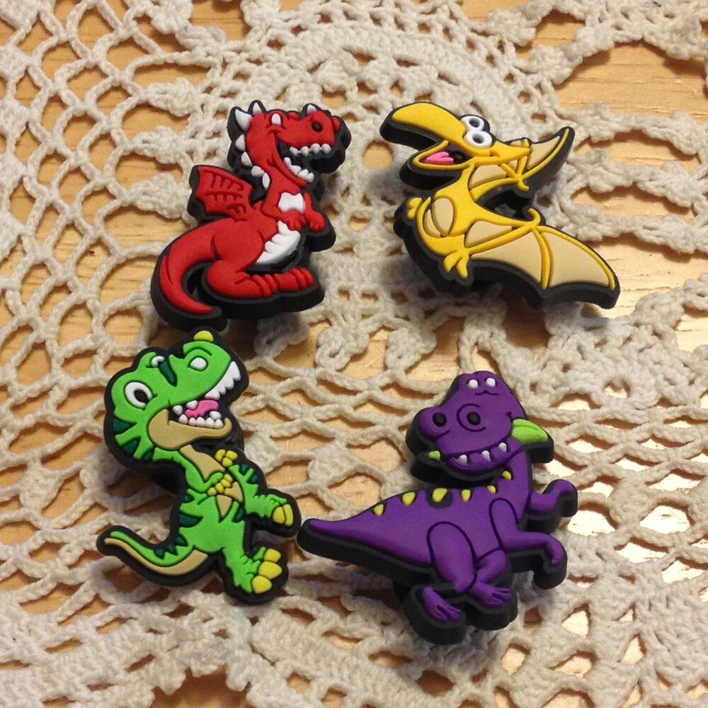Dinosaur Jibbitz - Dino shoe charms for CROCS or similar shoe